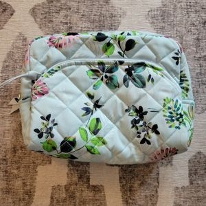 Vera Bradley Large Cosmetic Bag in Seawater Blooms Performance Twill